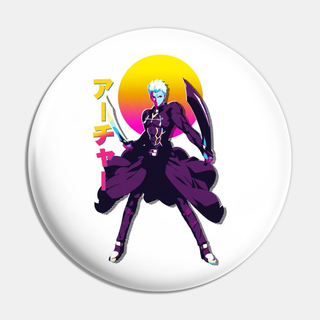 Archer Fate Stay Night Anime Retrowave Pin by Jedi Master