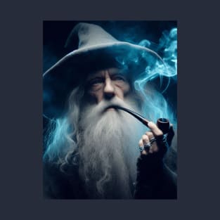 Wizard Smoking a Pipe T-Shirt