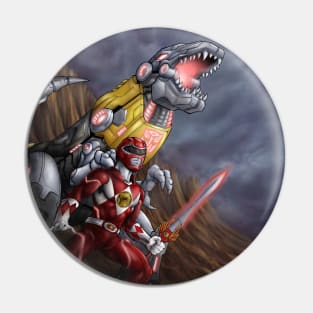 Red Ranger & Grimlock Pin