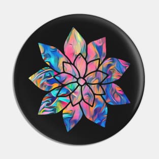 Swirling color flower pattern Pin