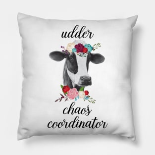 Udder Chaos Coordinator Cow Heifer Pillow