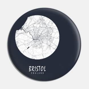 Bristol, England City Map - Full Moon Pin