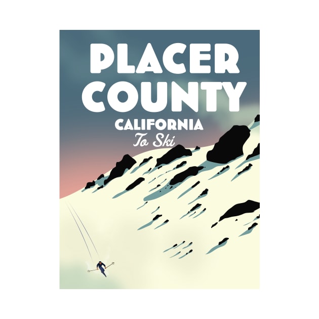 Placer County, California ski poster by nickemporium1