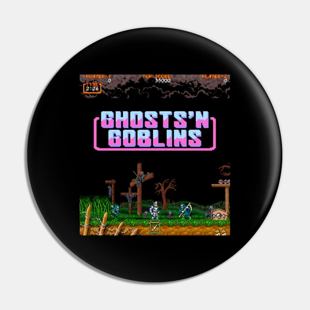 Mod.2 Arcade Ghosts 'n Goblins Video Game Pin by parashop