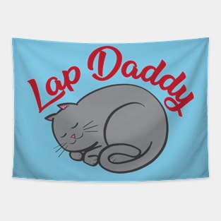 Lap Daddy (grey cat) Tapestry