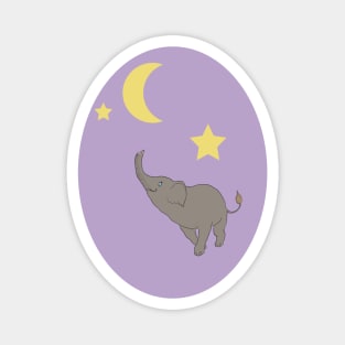 Moon Elephant Magnet