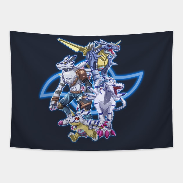 fanart gabumon evolution line Tapestry by DigiTeeshrit