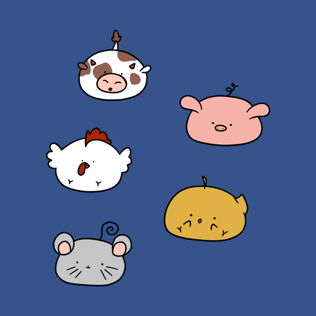 Farm Animal Blobs by saradaboru