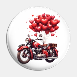 Valentine Motorcycle Pin