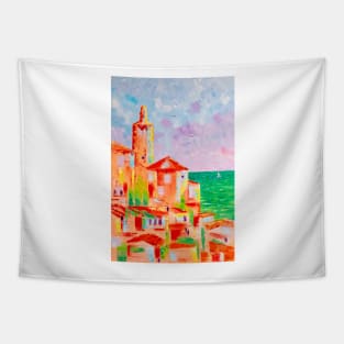 Spain. Coral Town Tapestry