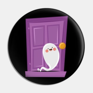 Halloween Ghost In front Door Pin