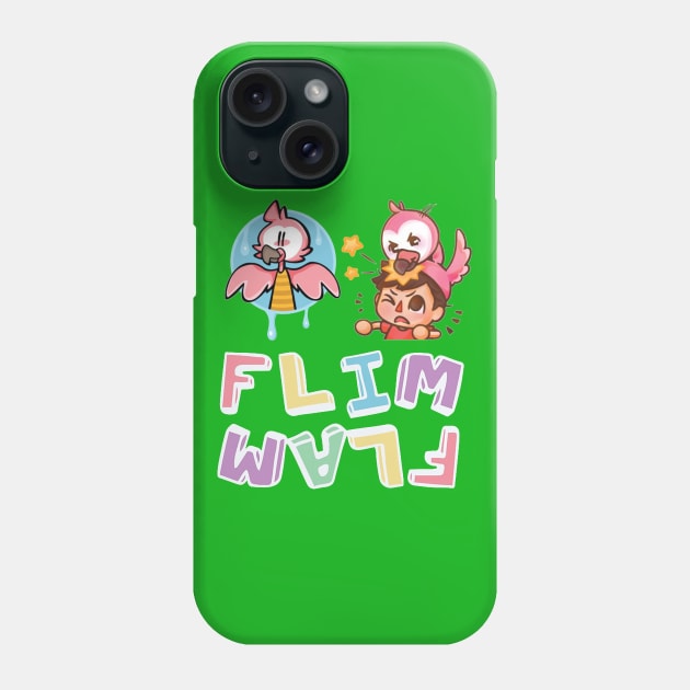 Flim Flam Flamingo Funny Phone Case by kartika