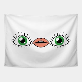 Eye Mouth Eye Emoji Tapestry