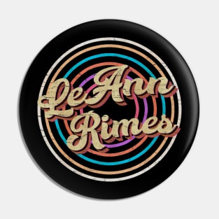 vintage circle line color LeAnn Rimes Pin