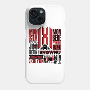 MONSTA X Font Collage 2 Phone Case