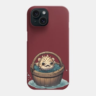 pufferfish stuck in the basket Phone Case