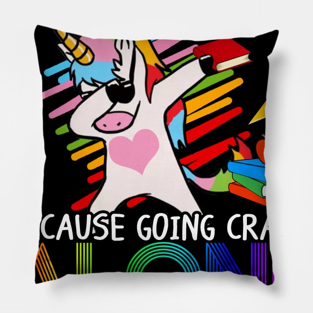 Teacher Besties Because Going Crazy Alone Is Not Fun Funny Pillow by Simpsonfft