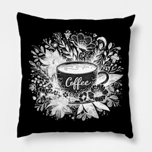 mornings are for coffee and contemplation - Coffee Lover, I Love Coffee, Coffee Cup Pillow