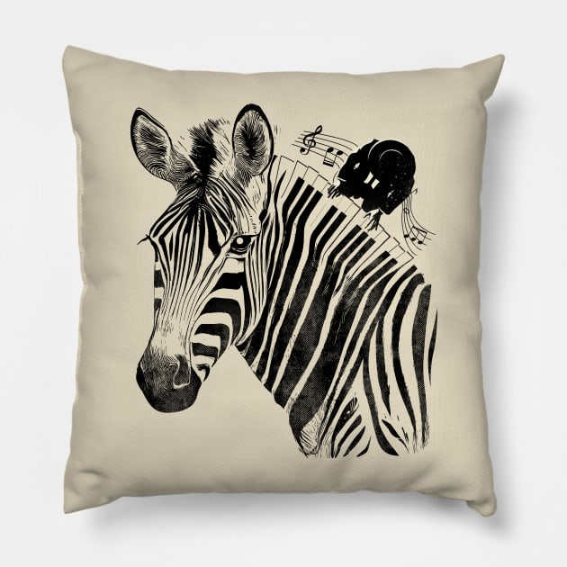 Musical Stripes Pillow by DANDINGEROZZ