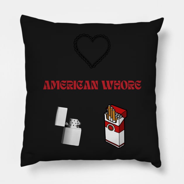 American Whore Song Print Sticker Pack Pillow by madiwestdal