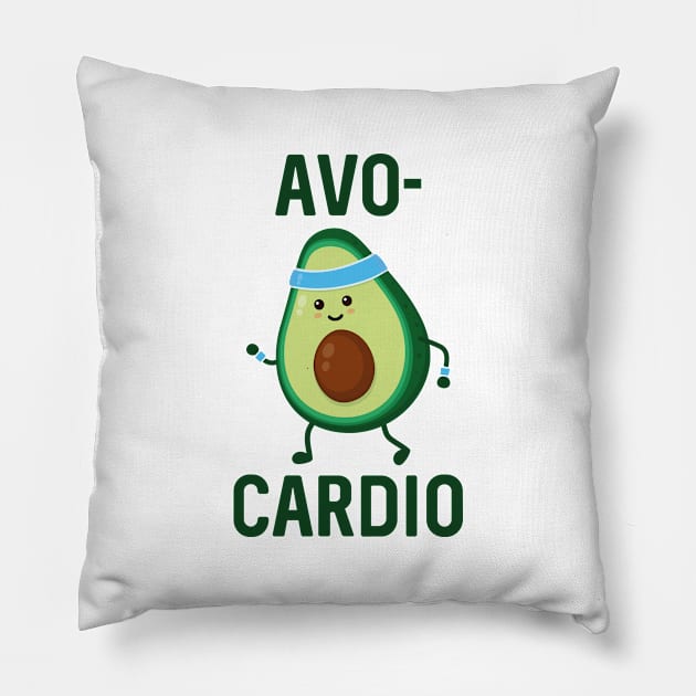 Avocardio Pillow by LuckyFoxDesigns