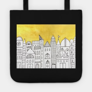 Yellow small town Tote