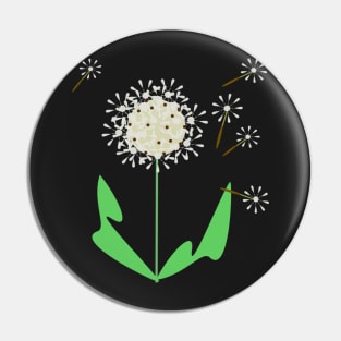 Dandelion Clock, plants and seeds. Pin