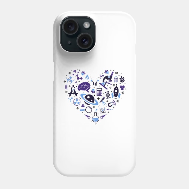 Heart Love Science Phone Case by KsuAnn