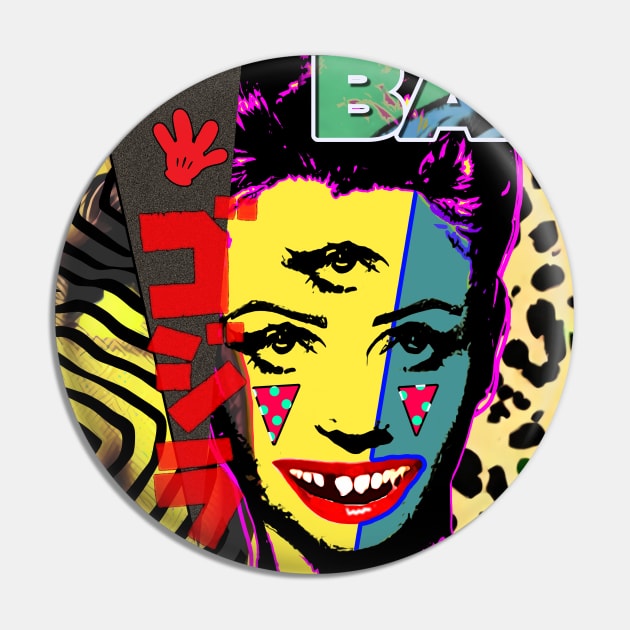 bad zilla & star gazer | More Terrible Pop Art | FAKE SMILE | Alternate Universe Surreal LSD Design Pin by Tiger Picasso