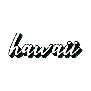 Hawaii University Colors Design T-Shirt