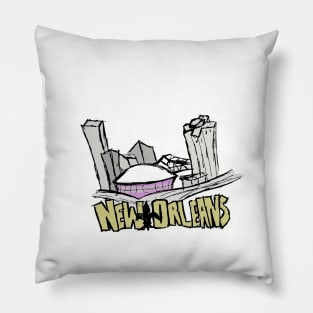 New Orleans Skyline Pillow