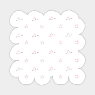 Cute Coquette pale pink flower repeating pattern - large Magnet
