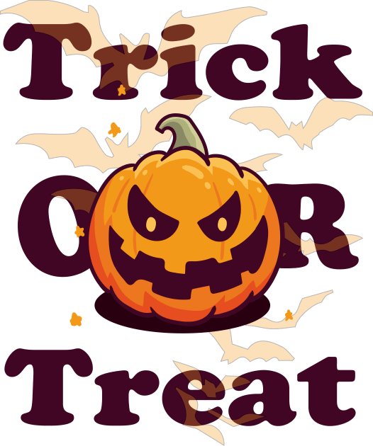 Funny Halloween Gift Trick or treat with scary pumpkin face for men and women Kids T-Shirt by NaniMc