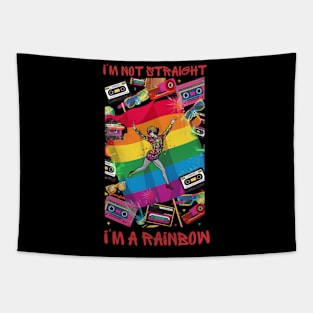 'm Not Straight, I'm a Rainbow Pride Shirt LGBTQ Pride, Gay Shirt, Lesbian Shirt, Gift for Gay Lesbian, Queer Pride Month Tapestry