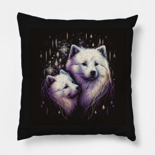 Mystical Samoyeds Pillow