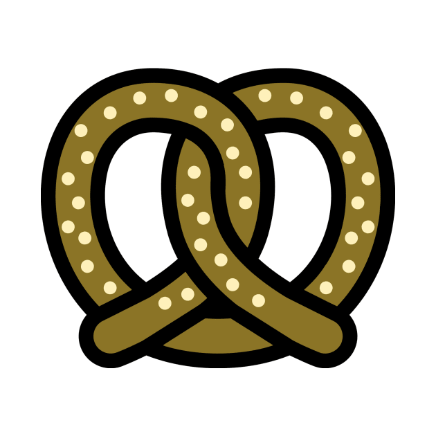 Brown Salted Pretzel Cartoon Icon by AnotherOne