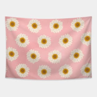 Cute Daisy Flower Pastel Pink Tapestry