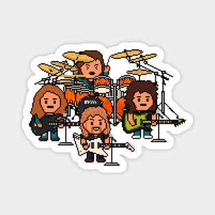 Rock Battle Pixel Heavy Metal Band Magnet