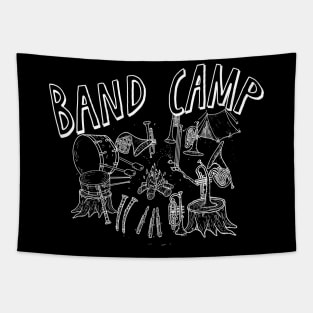 Band Camp - Camping Instruments (White) Tapestry