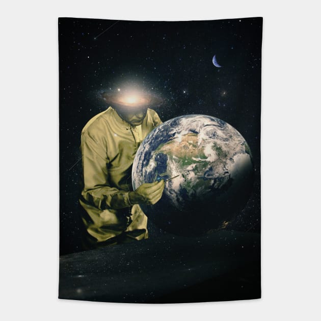 Earth Check II Tapestry by nicebleed