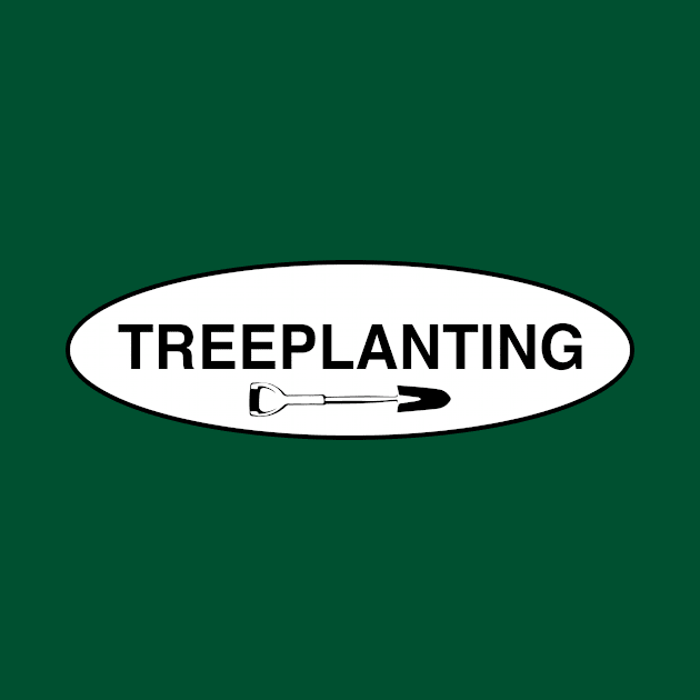 Treeplanting - Shovel/Speed Spade (white) by johnstoncreative