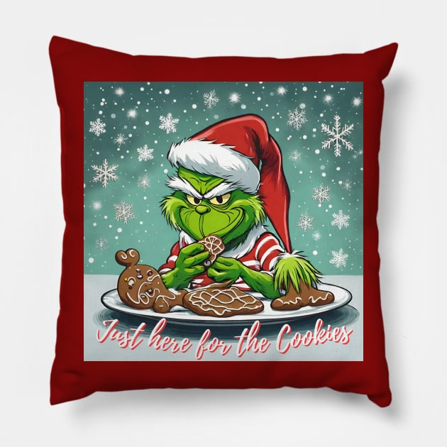 Grinch Gingerbread monster Pillow by TeawithAlice