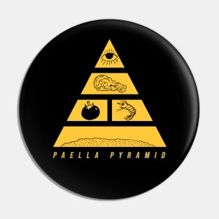 Classy Paella Pyramid Yellow Print Design Pin