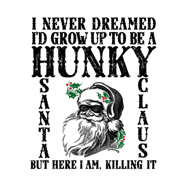 Funny Retro Santa Claus, Sarcastic Christmas Pun by SilverLake