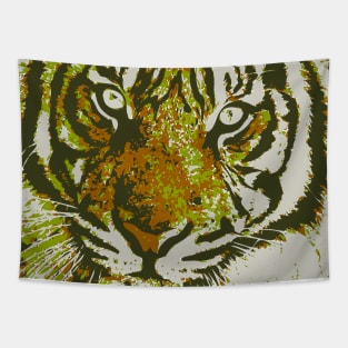 stylized tiger head Tapestry