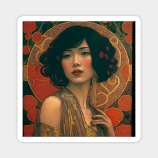 Art Deco Style Woman Magnet