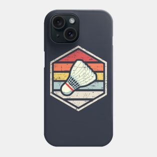 Retro Badge Shuttlecock Phone Case