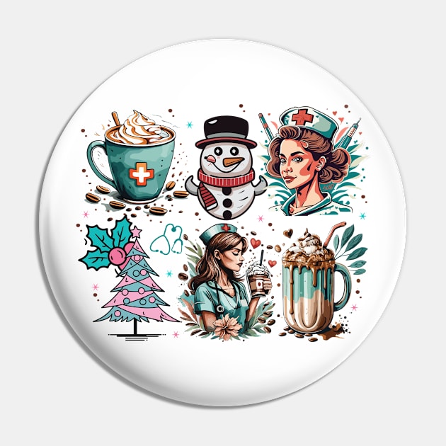 Nurse Christmas Pin by MZeeDesigns