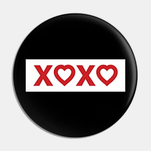 xoxo Valentine's Hearts Pin