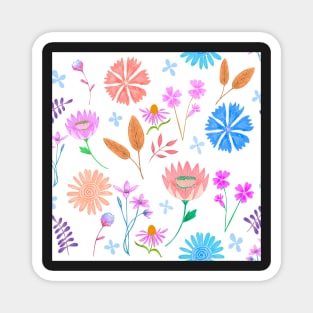 Wild flowers print Magnet